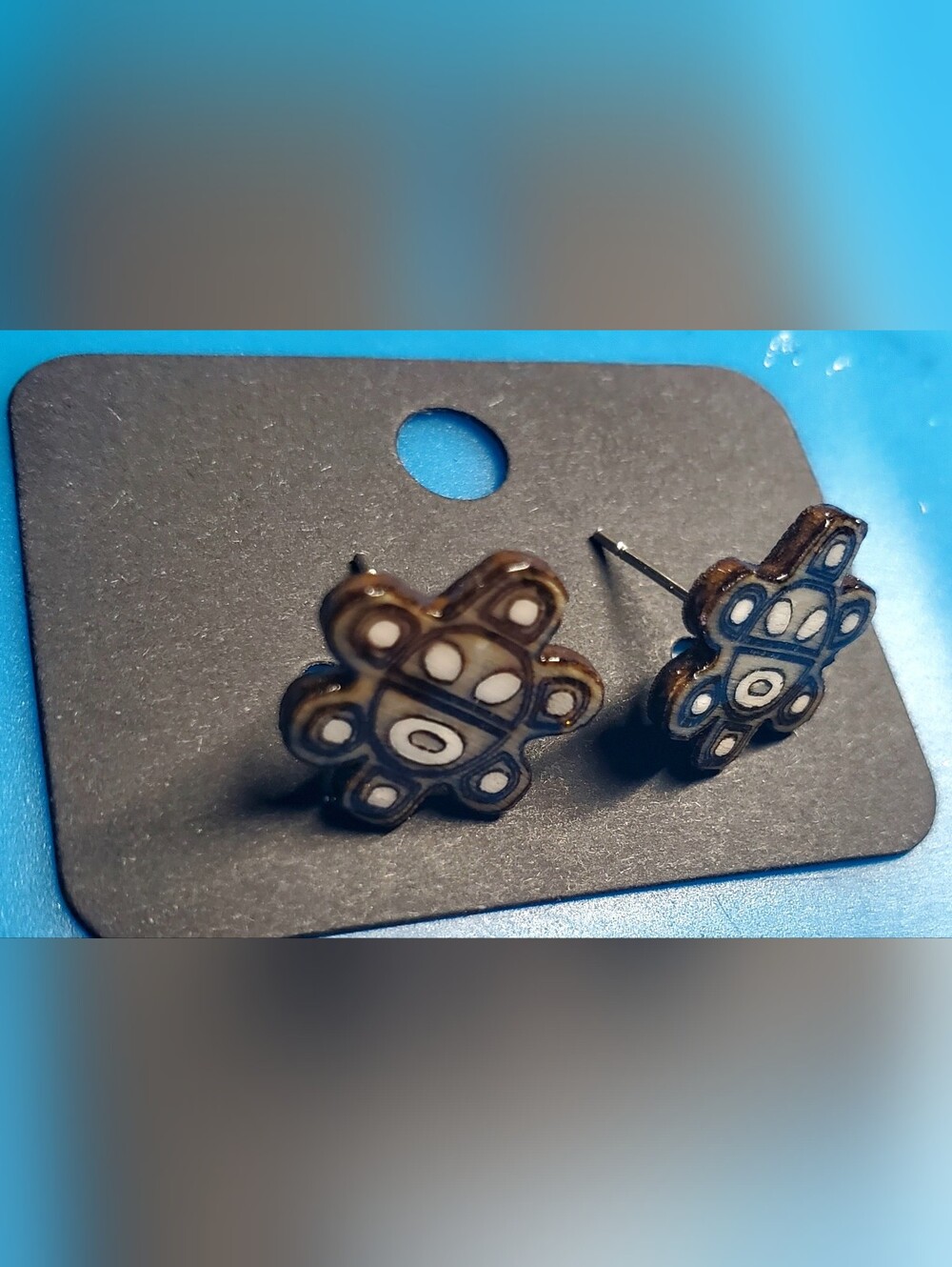 Sol Taino Wood Stud Earrings